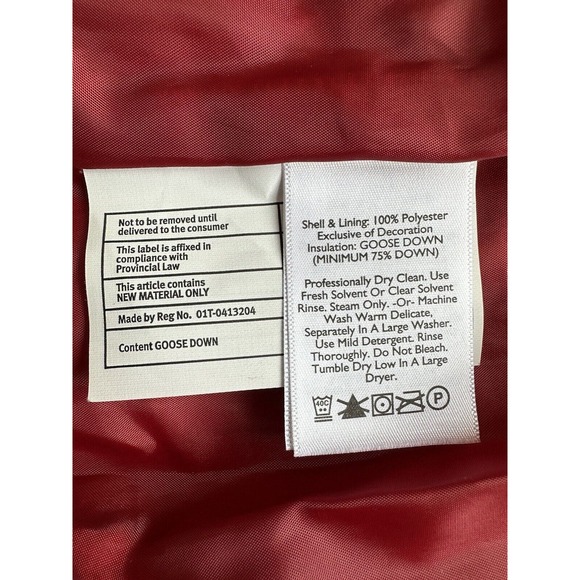 Eddie Bauer EB550 Puffer Vest Womens L Red Full Zip Goose Down Outdoor H… - Picture 10 of 11